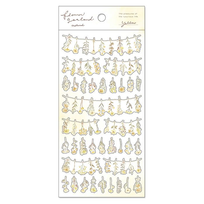 MindWave Bloemenslinger Natural Sticker 81480 geel (10 sets)