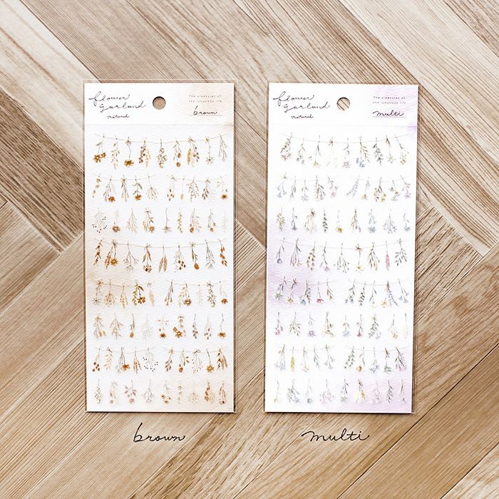 MindWave Flower Garland Natural Sticker 81482 marrón (10 juegos)