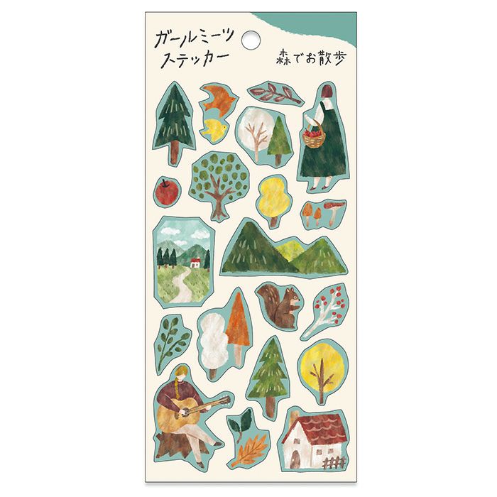 MindWave Girl Meets Sticker 81706 Walk in the Forest (sæt med 10)