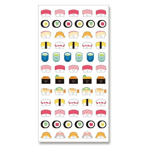 MindWave Nippon Banyak Pelekat Bubble Wrap 78387 Sushi (Set 10)