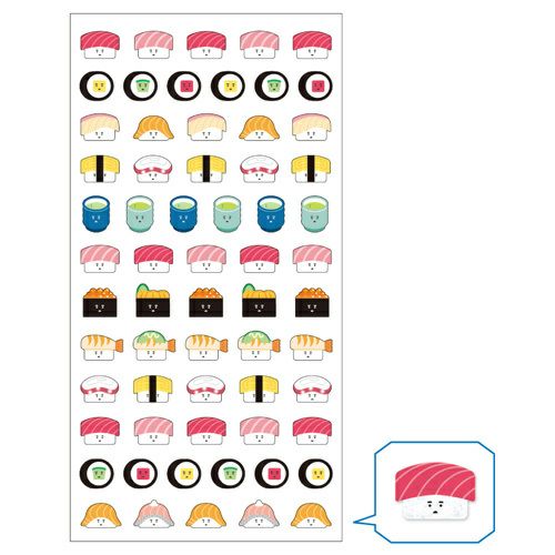 MindWave Nippon Banyak Pelekat Bubble Wrap 78387 Sushi (Set 10)