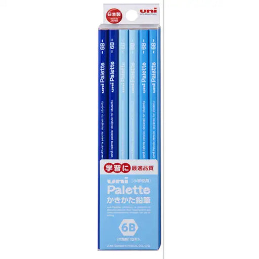 Lápiz Mitsubishi | MITSUBISHI PENCIL uni Palette Lápiz de dibujo Azul pastel K5560N6B [6B /12 piezas (1 docena)] 4902778127650