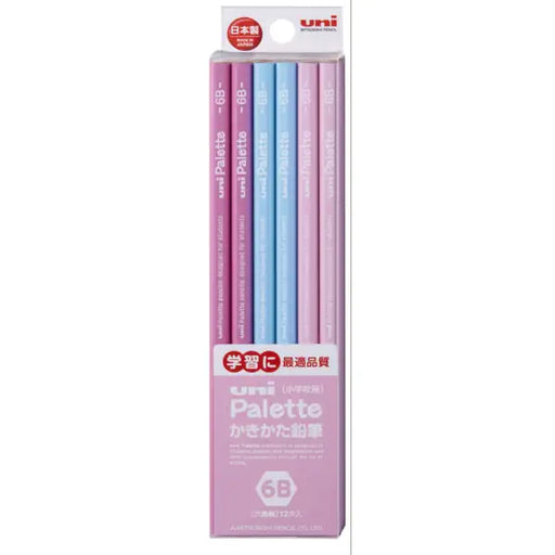 Lápiz Mitsubishi | MITSUBISHI PENCIL uni Palette (Uni Palette) Lápiz de dibujo Pastel Pink K5561N6B [6B /12 piezas (1 docena)] 4902778127698