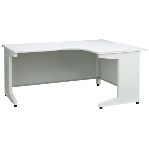PLUS（プラス）オフィス家具 L型平机 RJ-1612L-R WH/W4 ホワイト　