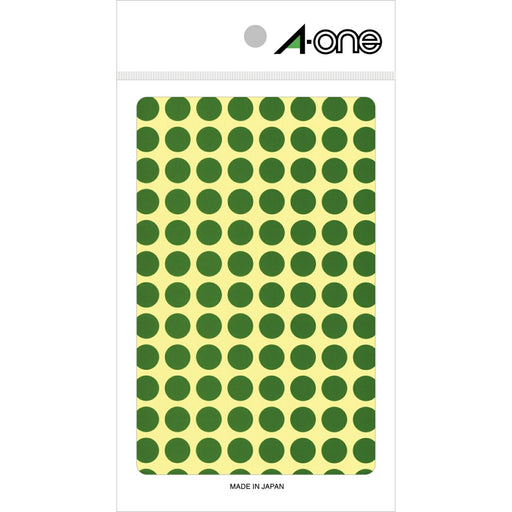 A-One Color Label Green Round 9mm 14 Sheets 07003 (10 Sets)