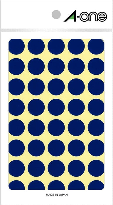 A-One Color Label Blue Round 15mm 14 Sheets 07022 (10 Sets)