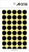 A-One Color Label Black Round 15mm 14 Sheets 07029 (10 Sets)