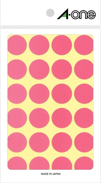 A-One Color Label Peach Round 20mm 14 Sheets 07048 (10 Sets)