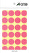 A-One Color Label Peach Round 20mm 14 Sheets 07048 (10 Sets)