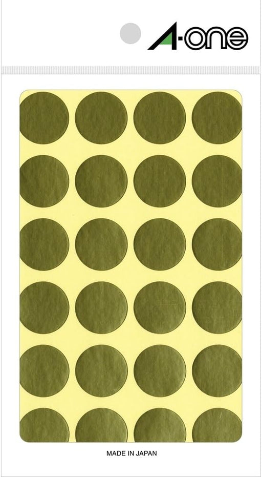 A-One Color Label Guld Rund 20 mm 8 ark 07051 (10 sæt)