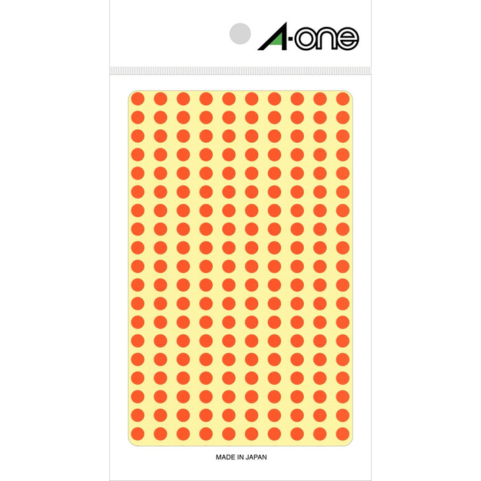 A-One Color Label Orange Round 5mm 9 Sheets 07065 (10 Sets)