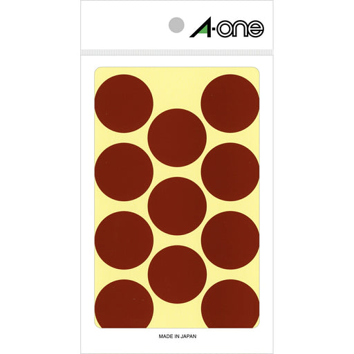 A-One Color Label Brun Rund 30 mm 14 ark 07237 (10 sæt)