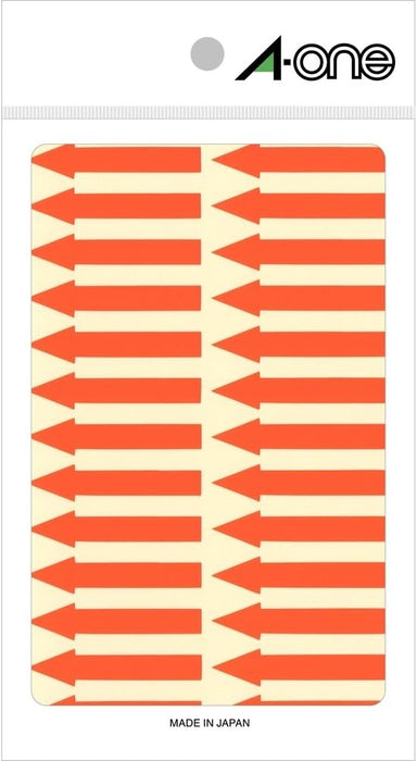 A-One Special Label Fluorescent Red Arrow 26 Sides 6 x 42mm 4 Sheets 08065 (10 Sets)