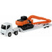 Takara Tomy No.143 Hitachi Machines de construction Pelle hydraulique ZX210-7 SLF et véhicule de transport d'équipement lourd 4904810917694