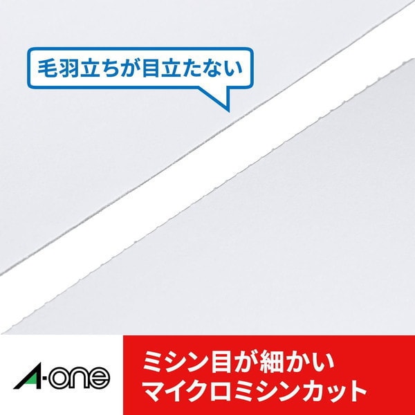 A-one多卡各种打印机兼用类型白色素色A4尺寸10面现金卡尺寸100张51166 4906186511667