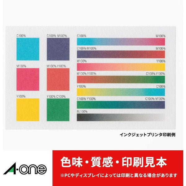 A-one多卡各种打印机兼用类型白色素色A4尺寸10面现金卡尺寸100张51166 4906186511667