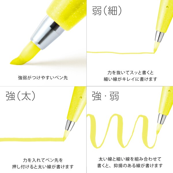 ぺんてる Pentel ぺんてる カラー筆ペン 筆タッチサインペン Neon Color Edition 蛍光ピンク SES15C-FP 4902506419675