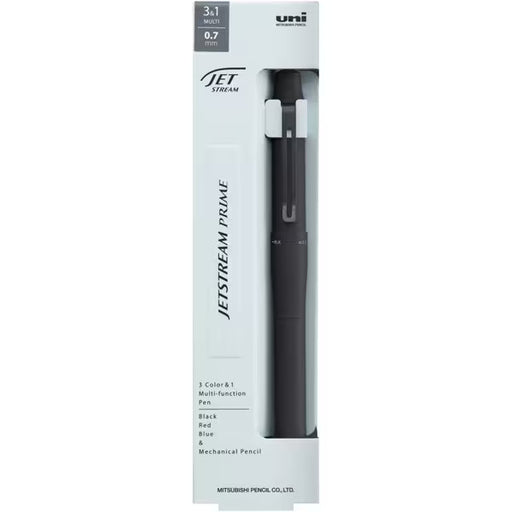 Mitsubishi Pencil MITSUBISHI PENCIL JETSTREAM PRIME Multifunctionele pen 3&1 0,7 mm MSXE4-5500-07 Zwart Inktkleur: 3 kleuren (zwart, rood, blauw) Diameter vulpotlood: 0,5 mm MSXE455007.24 4902778347003