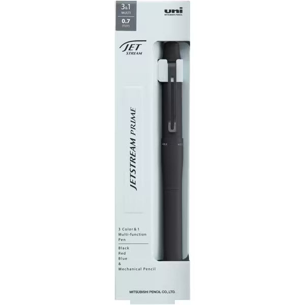 三菱鉛筆 MITSUBISHI PENCIL JETSTREAM PRIME（ジェットストリーム プライム） 多機能ペン 3＆1 0.7mm MSXE4-5500-07 ブラック インク色：3色（黒・赤・青） シャープペン芯径：0.5mm MSXE455007.24 4902778347003