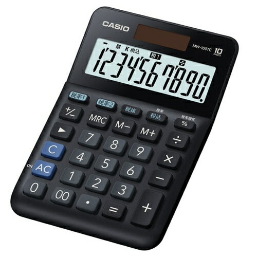 CASIO W calculateur de taux d'imposition MW-100TC-BK Calculateur Casio 4549526608377