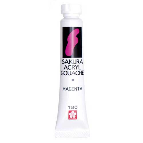 AGW#180 Sakura Acrylic Gouache Single Color #180 Sakura Crepas 4901881879302 (5 sæt)