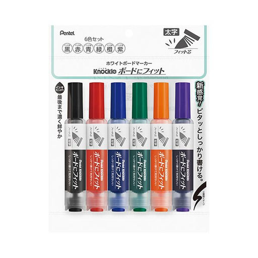 Pentel_Nockle fit tynd fed 6 farve sæt EMWL5BF6ST /4902506384775 (10 sæt)