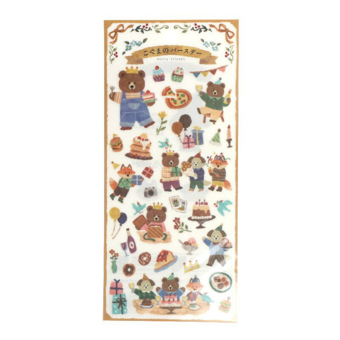 MindWave Merry Friends Sticker 81908 Little Bear Birthday (Set of 10)
