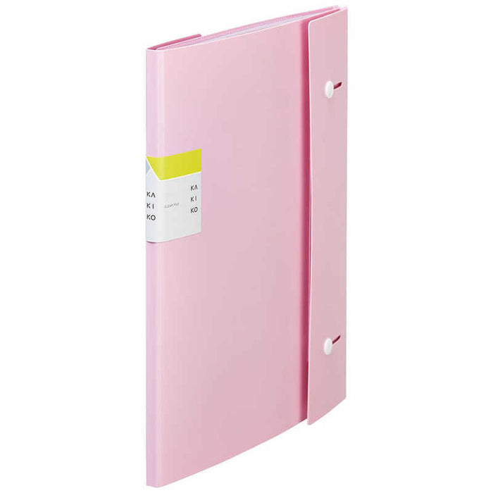 King Jim_Clear File Kakiko Bellows Type 16 Pockets A4 Vertical Pink 8612-PINK /4971660059928 (10 sets)