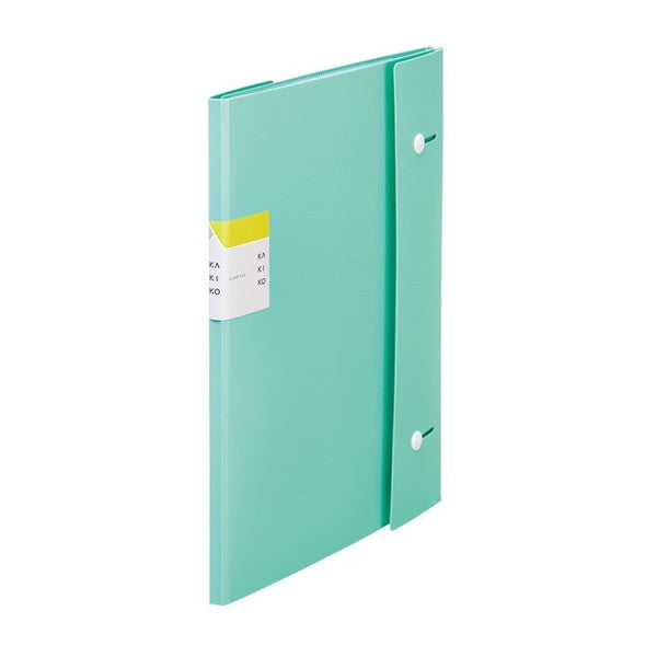 King Jim_Clear File Kakiko Fuelle Tipo 16 Bolsillos A4 Vertical Verde Menta 8612-MINTGREEN /4971660059942 (Juego de 10)