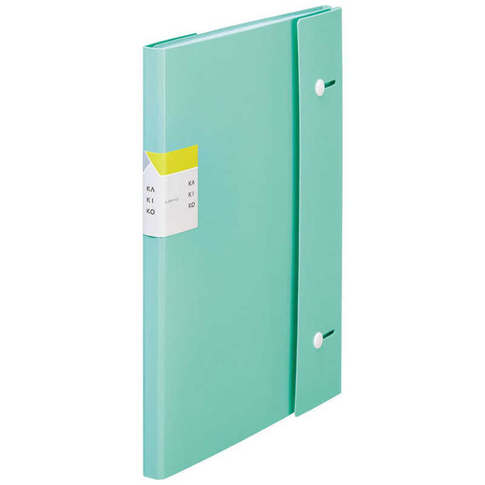 キングジム_クリアーファイル カキコ ジャバラタイプ 24ポケットA4 タテ型ミントグリーン 8614-MINTGREEN /4971660060016（10セット）