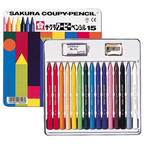 Dåse Sakura Crepas Scoopy Pencil FY15 15 farver etui