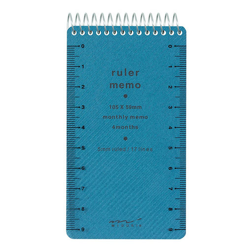 Midori/liniaal Memo S Blauw 4902805115698 (10 sets)