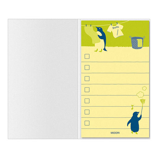 Midori Sticky Notes To Do Penguin 11762 Design Phil 4902805117623 (10 sets)