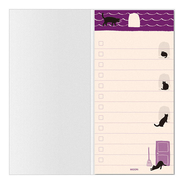 ミドリ 付せん紙 やること L ねこ柄 11764006 デザインフィル 4902805117647（10セット）