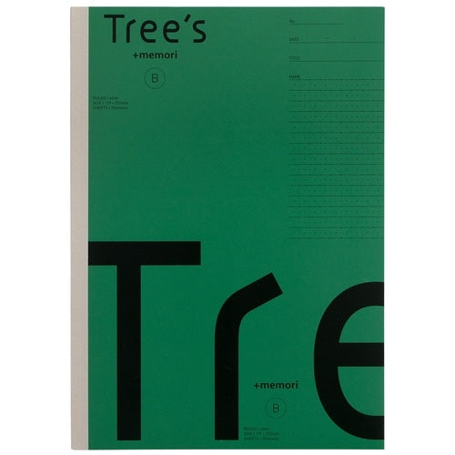 Tree s B5 Pメモリ B罫30枚グリーン キョクトウ 4901470068315