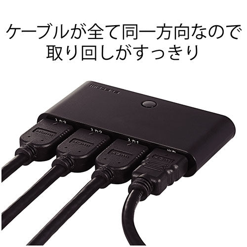 ELECOM Switcher HDMI 2 ingressi 1 uscita Pacchetto semplice 4953103400320