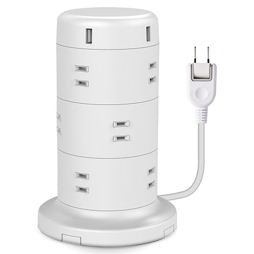 エレコム タワー型タップ 12個口 ECT-0720WH 4549550174749