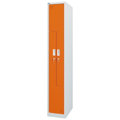 PLUS（プラス）オフィス家具 OAユニットロッカー 746658 2人用 オレンジ　4560258391924