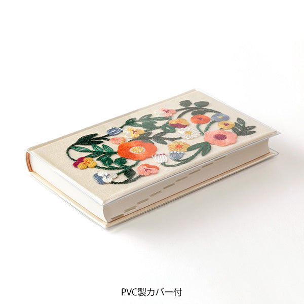 ミドリ 日記 5年連用 刺繍 花柄 ベージュ 12883006 デザインフィル 4902805128834（10セット）