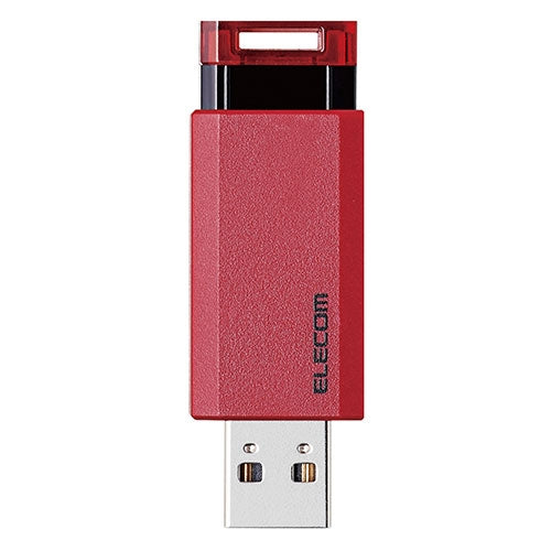 エレコム USBメモリ3.1 ノック式32GB MF-PKU3032GRD 4953103339187