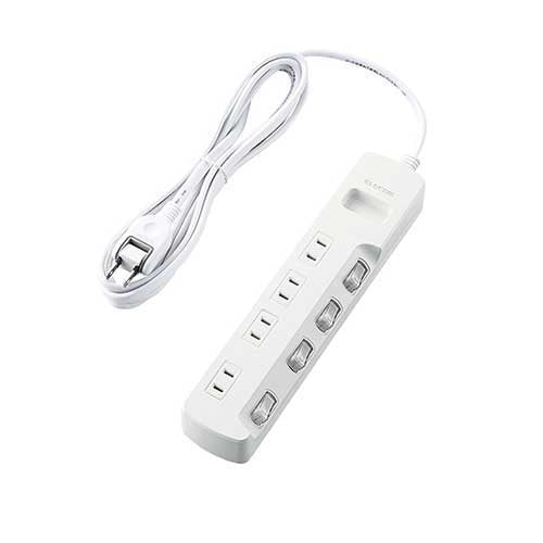 Ketik Penjimatan Tenaga ELECOM 4 Port T-E5A-2430WH 3m 4953103456778