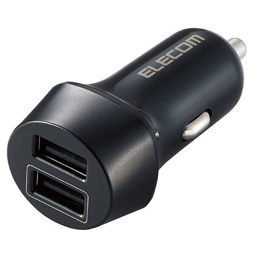 エレコム シガーチャージャー USB-AX2 EC-DC08BK 4549550252430