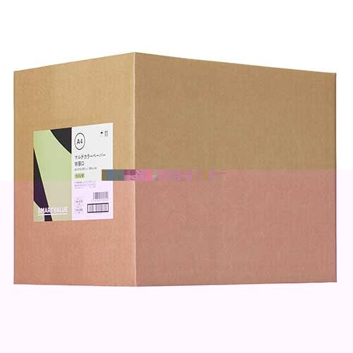スマートバリュー カラーペーパー特厚口A4 鶯 1500枚 A281J-3 4547345056942