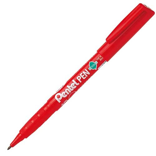 Pentel Pentel pen ENMS50-B små tegn rund vægerød