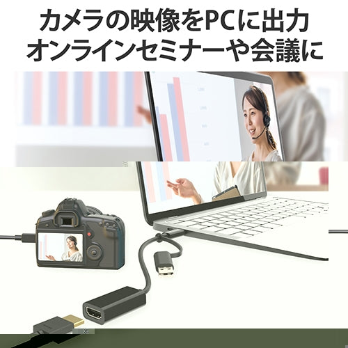 エレコム HDMIキャプチャユニット黒 AD-HDMICAPBK 4549550254588