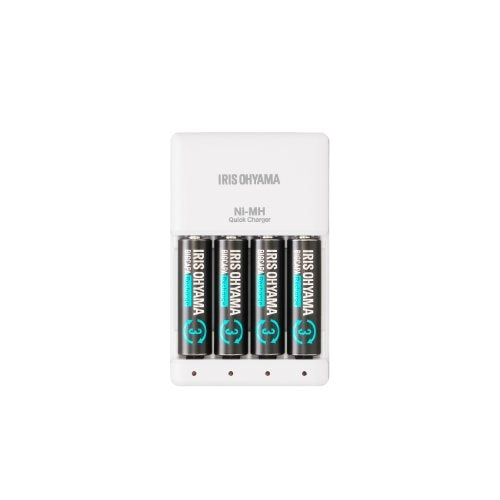 アイリスオーヤマ BIGCAPA Recharge急速充電器単3形4本セット 4967576571869
