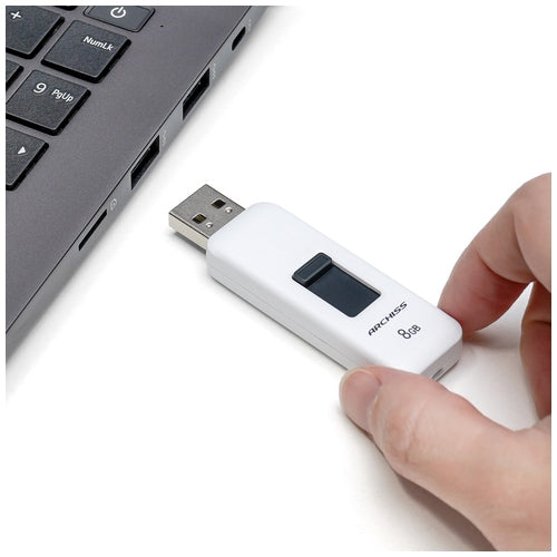 ARCHISS выдвижная USB-память 8 ГБ AS-008GU2-PSW 4582353599401