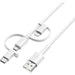HIDISC 3in1ケーブルmicroB/TypeC/Lightning1m 白 4984279770351