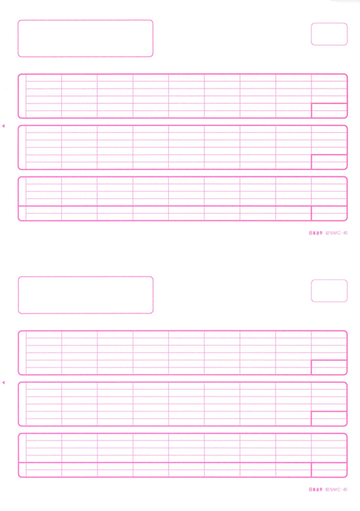 Dichiarazione di pagamento dello stipendio secondo le leggi giapponesi Salary MC-40 A4 Cut Paper 4976075844008