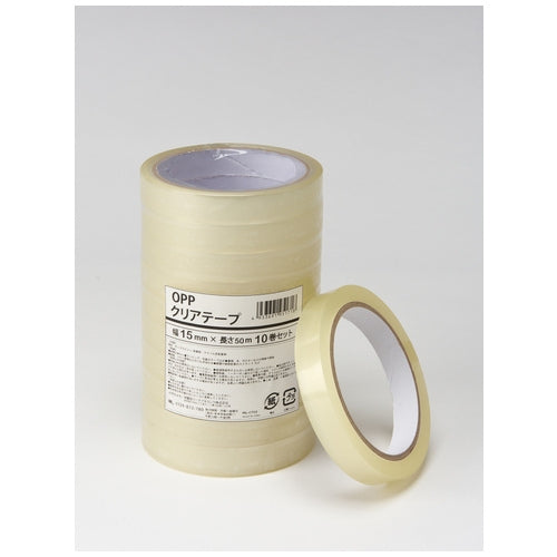 伊藤忠リーテイルリンク OPPクリアテープ15mm×50ｍ 10巻 IRL-CT03 4933691951718